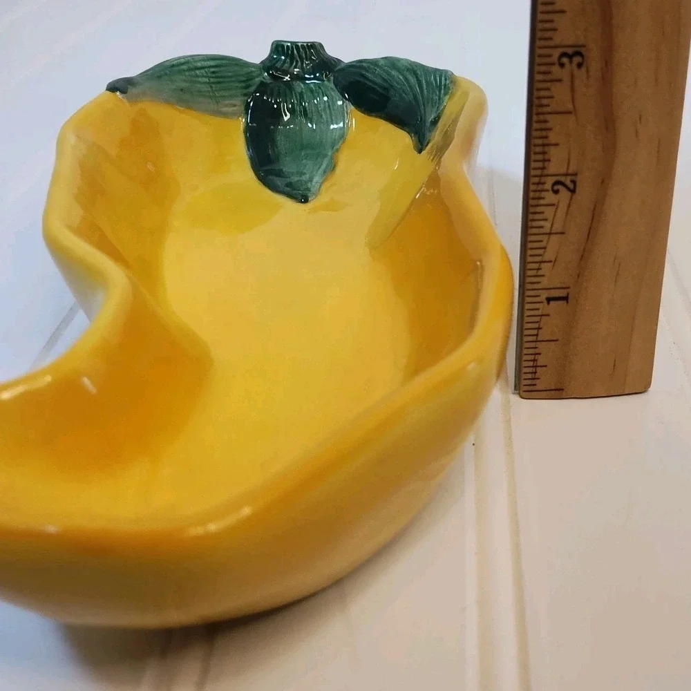 Bella Casa By Ganz Yellow Pepper Serving Dish Dip Farmhouse MCM‎ Cottage Decor